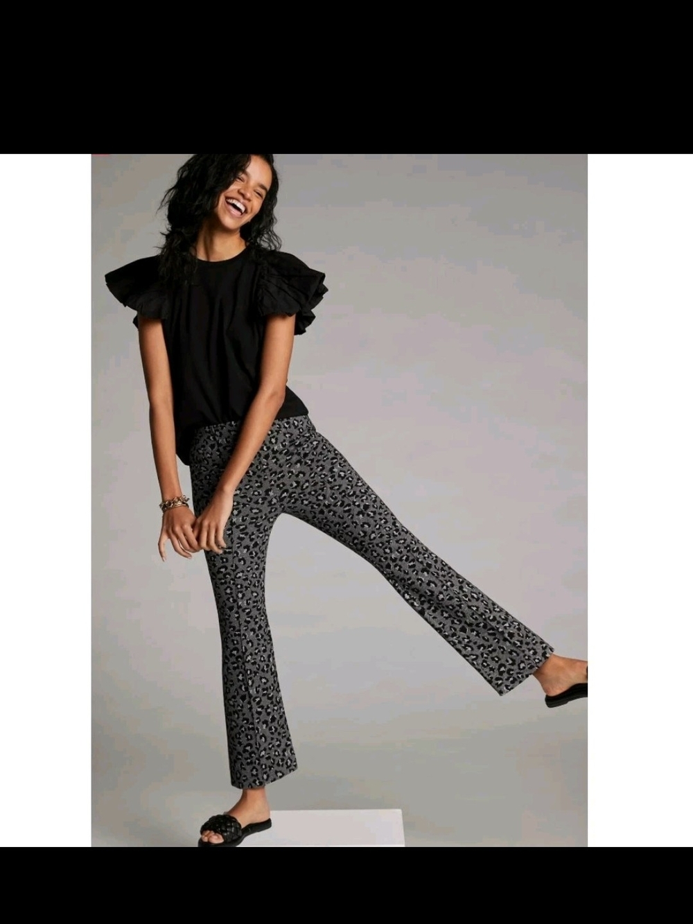 Anthropologie Maeve Leopard Print Pants